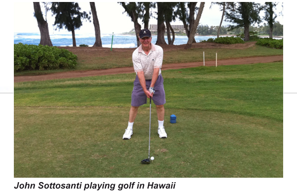 John Sottosanti golfing in Hawaii