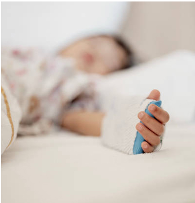 boy in hospital bed